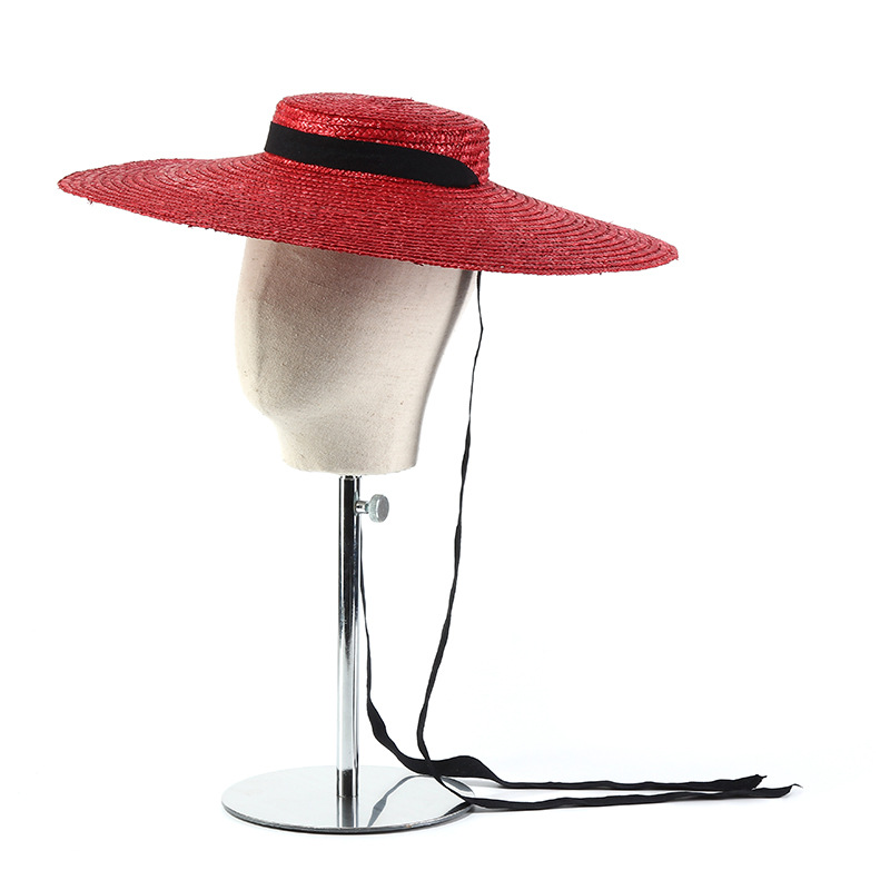 Bucket Hat Straw - 15cm słomkowy kapelusz z szerokim rondem