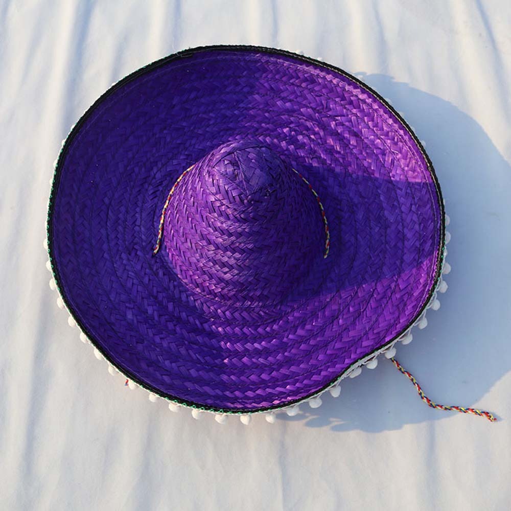 Bucket Hat Straw - Letni kapelusz meksykański z szerokim rondem,