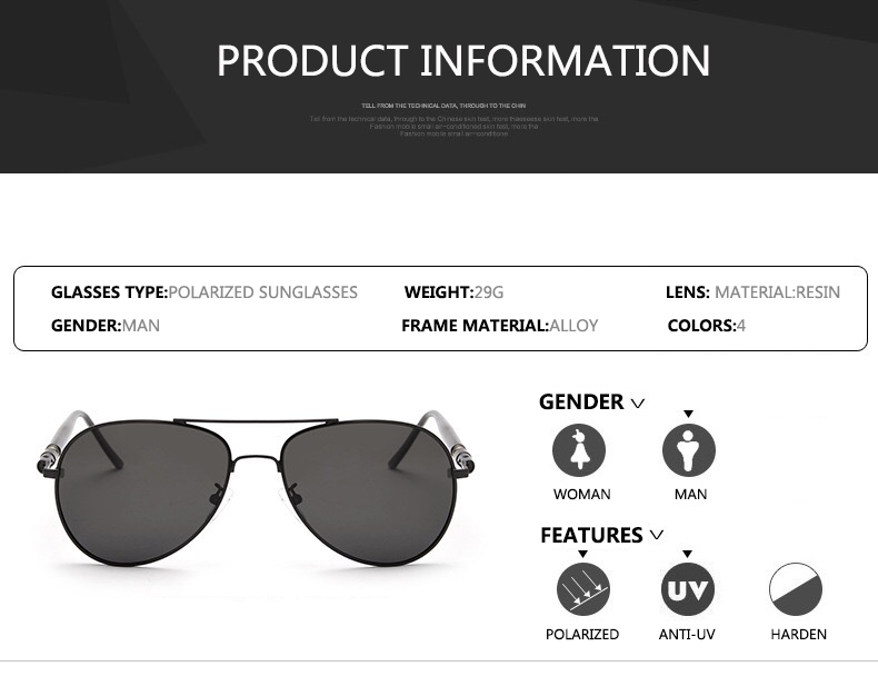 Okulary przeciwsłoneczne męski – Sunglasses Aviator Polarized recenzja i cena