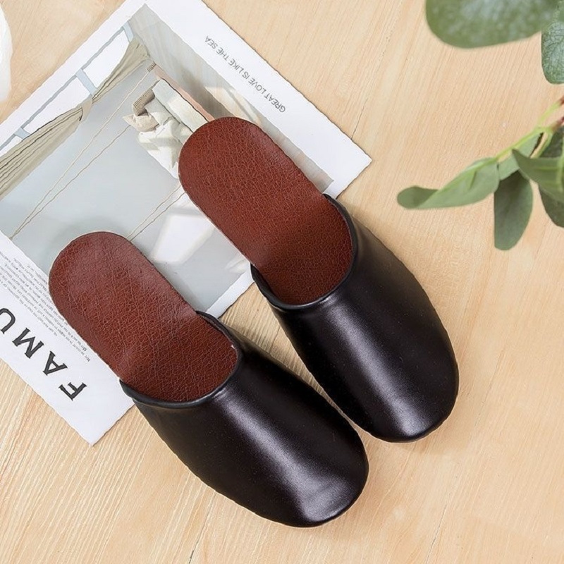 Modne czarne skórzane kapcie m – Flip Flop Leather Men recenzja i cena