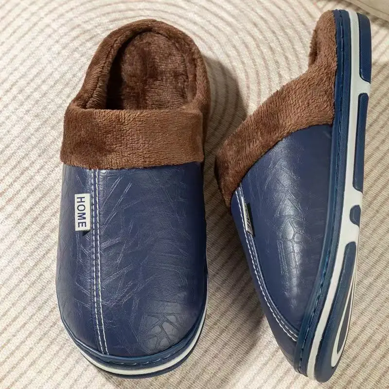 Męskie zimowe kapcie w dużych  – Flip Flop Leather Men recenzja i cena