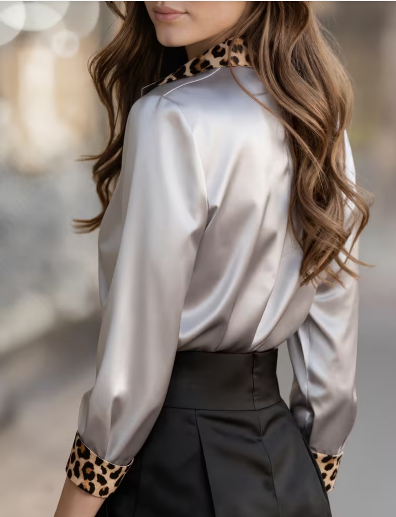 Elegancka koszula z długim ręk – Shirt Camp Collar recenzja i cena